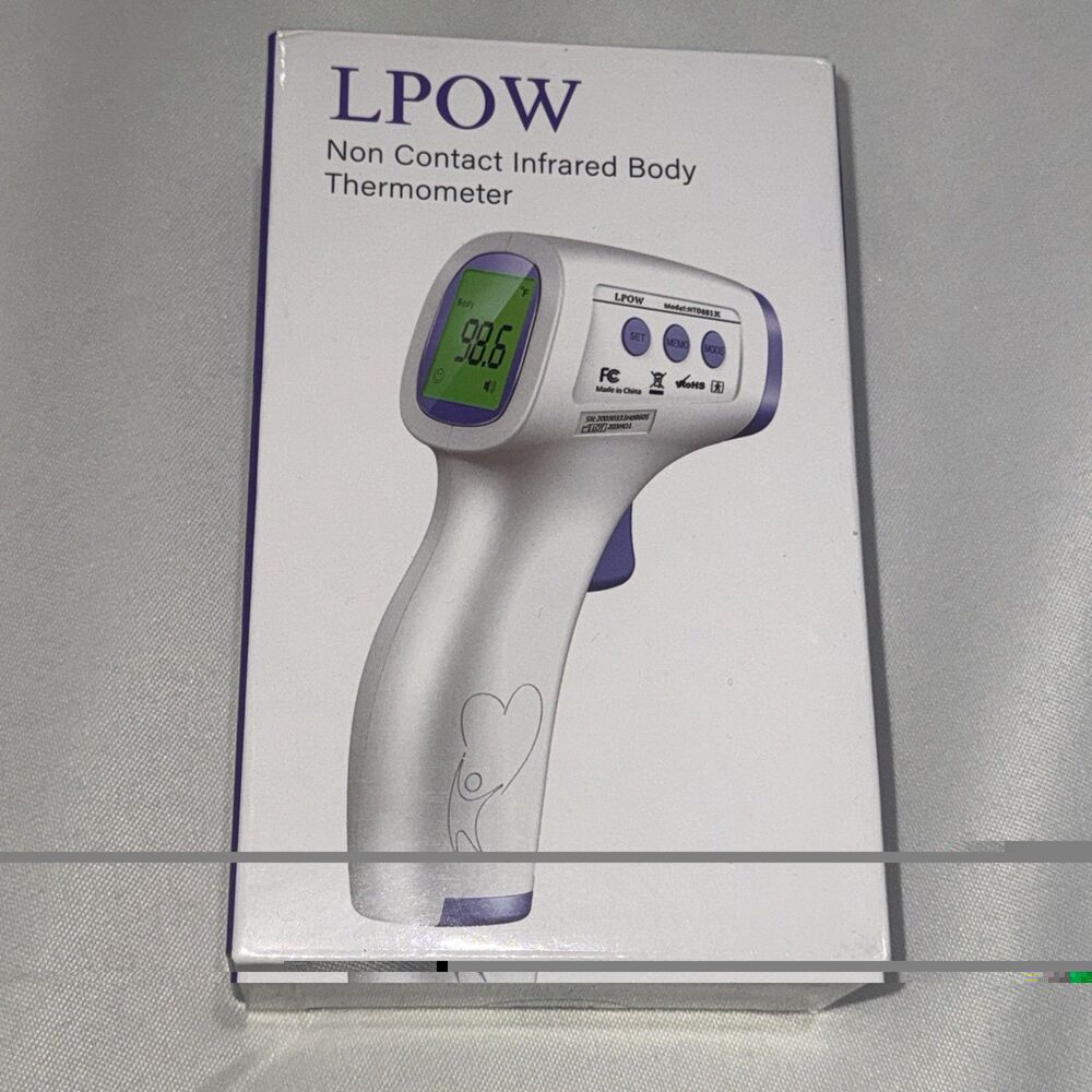 NEW Non Contact Infrared Digital Thermometer Body Forehead LPOW HTD8813C /SEALED